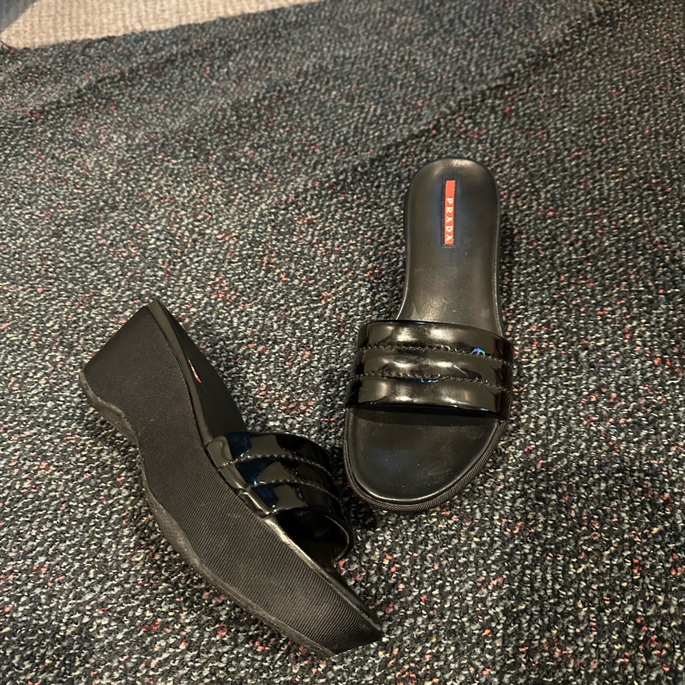 Vintage Y2K Prada platform sandals